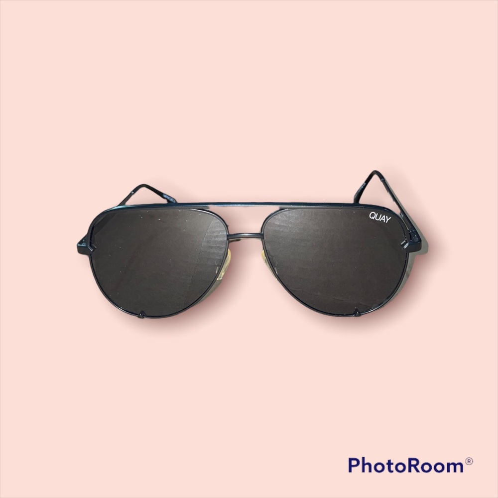 QUAY HIGH KEY AVIATOR SUNGLASSES